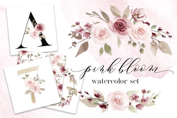 Download Watercolor Illustrations Pink Bloom - Bloom Collection