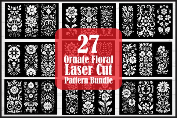 Download Ornate Floral Laser Cut Pattern Bundle - Premium Resources