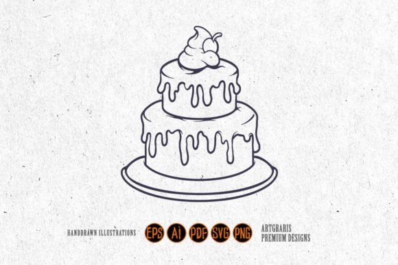 Download Silhouette Delicious Birthday Cake Svg - Premium Resources